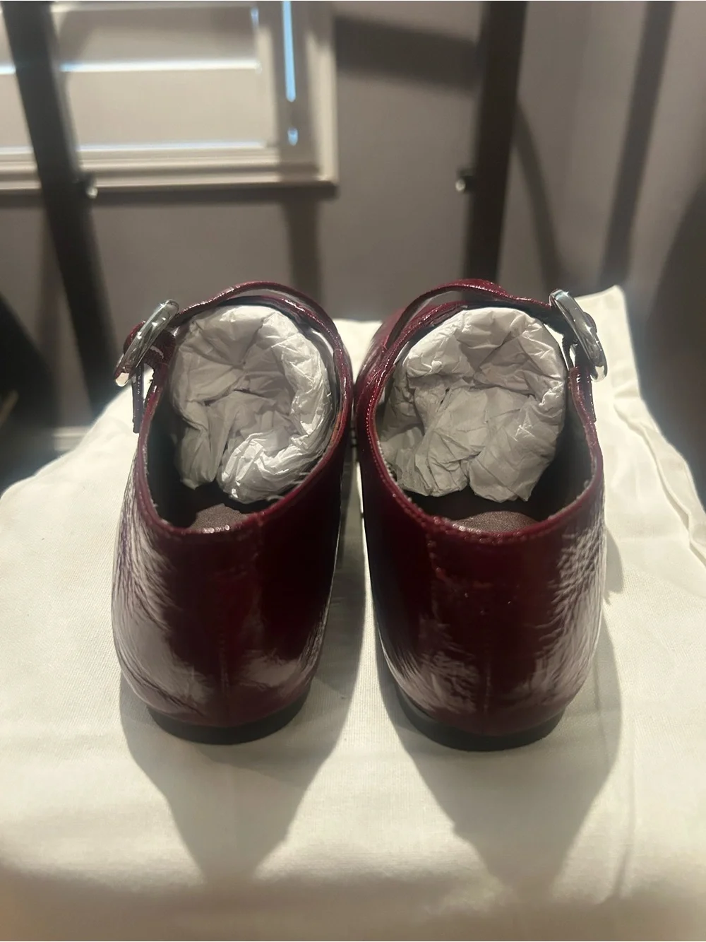 Madewell Cabernet Patent Leather Mary Jane Flats